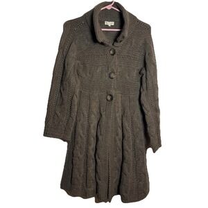 Cocogio Italy Knit‎ Cable‑Button Coat • Made in Italy • Women's Size S